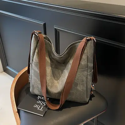 Artistic Textile Shoulder Bag for Women 2024 Autumn Winter
