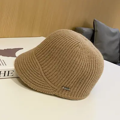 Korean Style Knitted Baseball Cap for Kids Autumn Winter