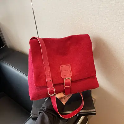 Vintage Matte Shoulder Messenger Bag Women Winter 2024