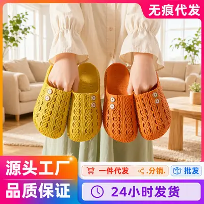 New Baotou slippers ladies summer comfortable fashion non-slip home women's soft bottom explosions sandals and slippers a generation of hair