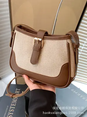 Korean Style Canvas Shoulder Bag Women 2024