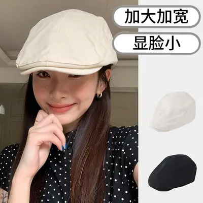 Black British Style Reversible Beret for Women