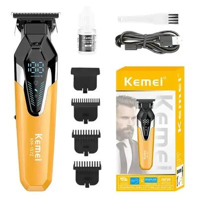 Kemei KM-1572 Digital Hair Clipper with LED Light