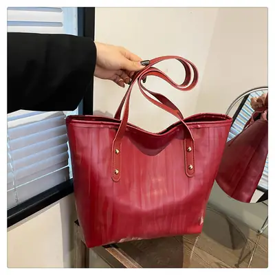 Large Capacity Women's Black Tote Bag Shoulder Bag