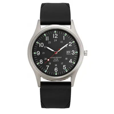 Military Style Silicone Watch for Men Blue