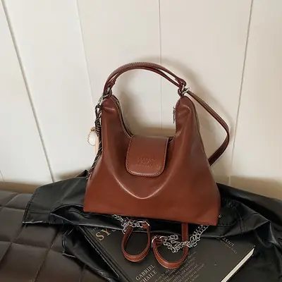 Vintage Work Commuter Tote Bag Women Large Capacity Backpack 2024 New Casual Small Multi-function Shoulder Bag