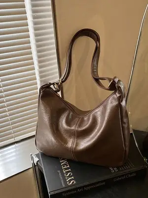 Women's Large Capacity Crossbody Bag Autumn Winter Retro High End