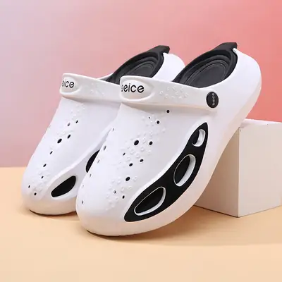 Women Black Hole Sneakers Summer Sandals EVA Sole