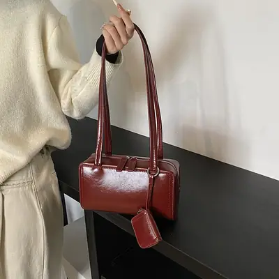 White Square Shoulder Bag for Women 2025