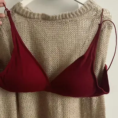 French Triangle Cup Large Chest Small Comfortable No Steel Rings Small Chest Not Empty Cup Flat Chest Special Thin Naked Underwear