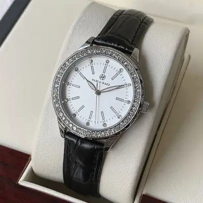 Luxury Rhinestone Ladies Watch Black Belt Quartz Waterproof