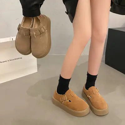 Women's Birkenneth Fleece Slip-on Winter Shoes Tan