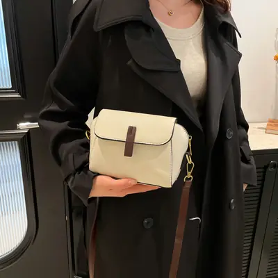 Textured Women's Black Crossbody Bag 2024