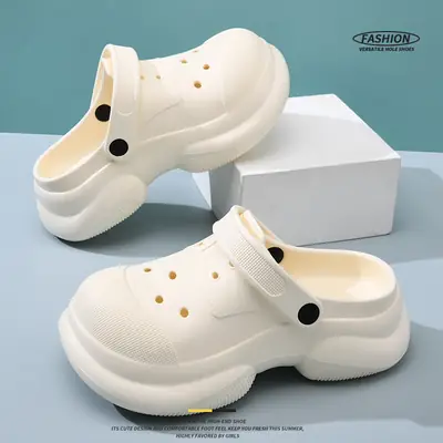 Women's White EVA Croc Slippers Summer Non-Slip