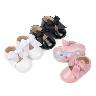 Baby new baby shoes princess shoes bow hook and loop anti-slip rubber soles toddler shoes baby shoes