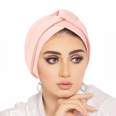 Black Cross-Bottom Muslim Cap with Pleated Design