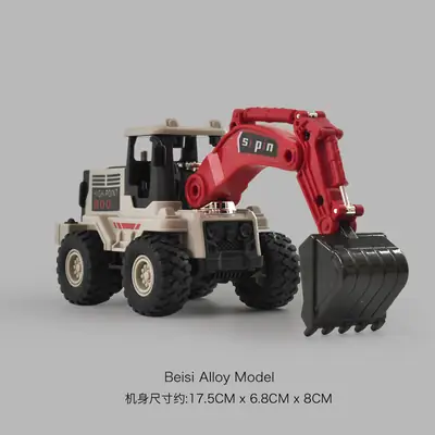 Cross-border simulation alloy excavator children excavator engineering vehicle inertia toy boy baby bulldozer toy car