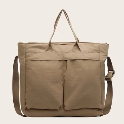 Women's Large Capacity Neutral Nylon Tote Bag