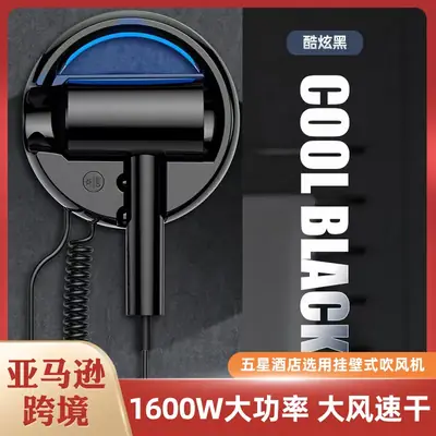 GMDQ 110V Hair Dryer Black Wall Mount