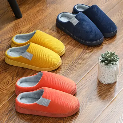 Cotton Slippers Green Thick Sole Home Wear