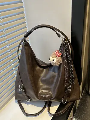 Vintage Black Women's Shoulder Bag Autumn 2024