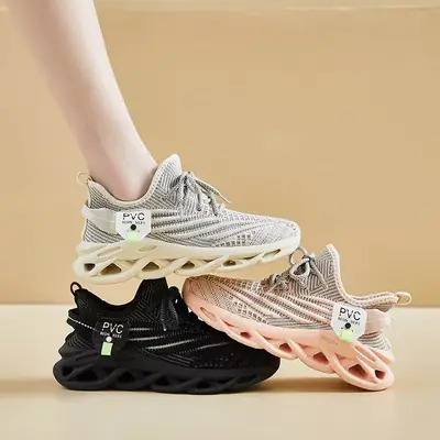Ins Korean-style Lovers Fly-knit Shoes 2024 Summer New Student sneaker Breathable Running Casual Shoes Lightweight