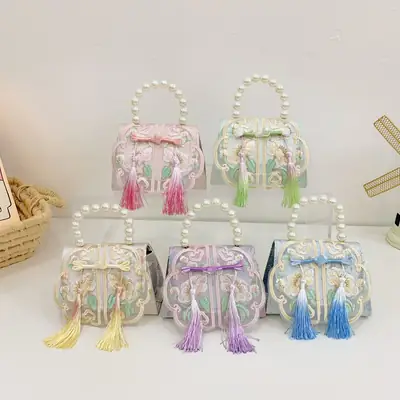 Sweet Pearl Princess Tassel Mini Chain Bag