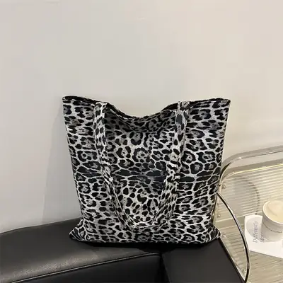 Women Leopard Print Tote Bag Large Capacity Casual Fashion
