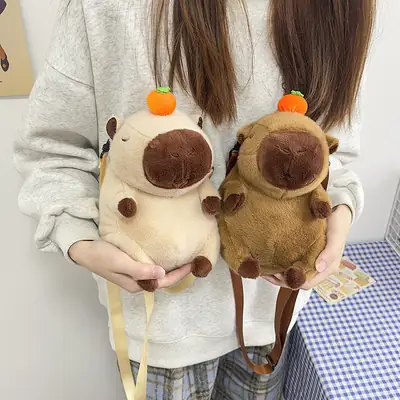 Cute Plush Kapibala Doll Bag for Girls