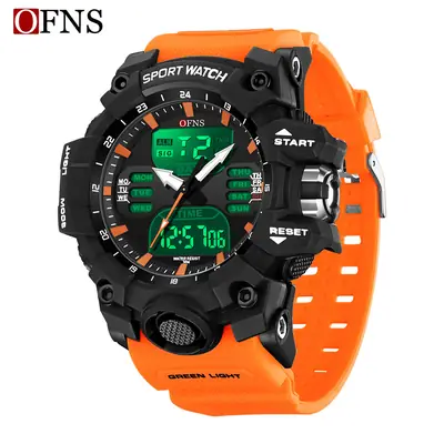 OFNS Cross-border Electronic Alarm Watch for Boys Blue White