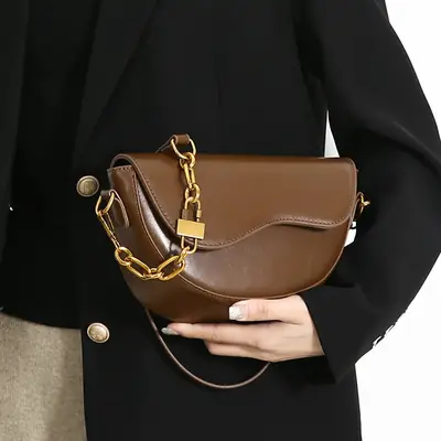 Vintage Brown Shoulder Crossbody Bag for Women