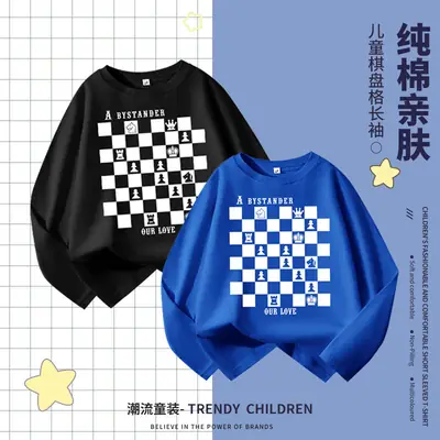 100 Cotton Long Sleeve Boys T-Shirt Spring Autumn Middle Large