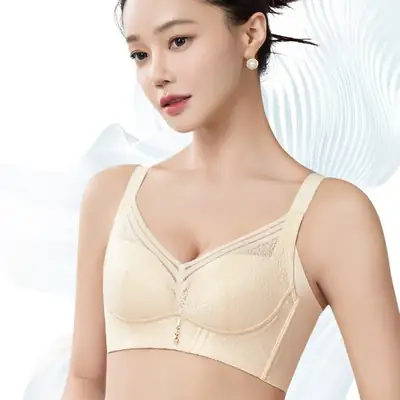 Non-Magnetic Wire-Free Push-Up Bra Medium Thick