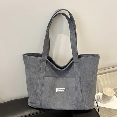Black Velvet Tote Bag for Women 2024 College Students