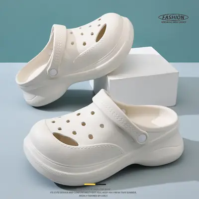 Women's Black EVA Croc Slippers Summer Breathable