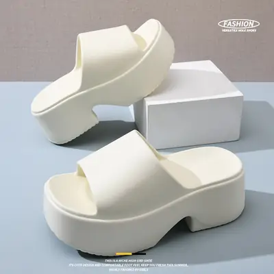 Women's Black EVA Slip-on Sandals Summer Wear