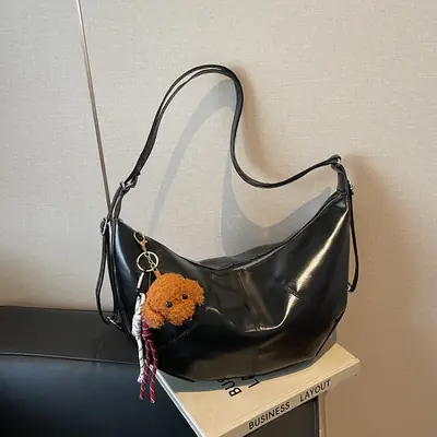 Vintage Brown Women's Shoulder Bag 2024 New Autumn Winter Commute