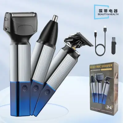 Electric Hair Clipper with Reciprocating Blade & Nose Trimmer