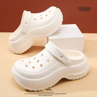 EVA Thick Black Women's Summer Slippers
