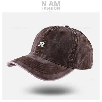 Maroon Vintage R Logo Baseball Cap for Men Women