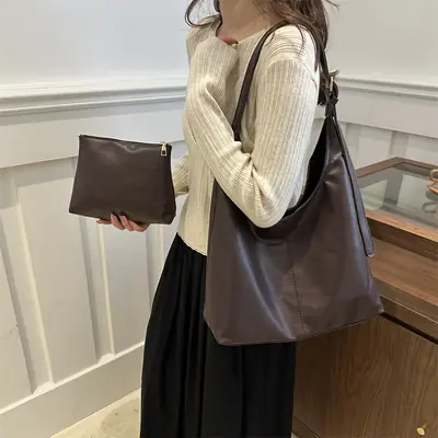 Vintage Commuter Bag Women Soft Leather Shoulder 2024