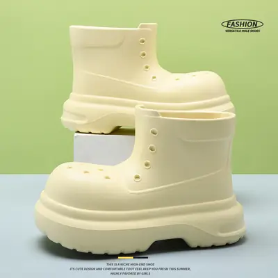 Women's EVA Waterproof Rain Boots Cream