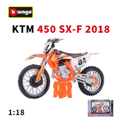 Bemego 1:18KTM 450 SX-F 2018 off-road racing simulation alloy finished motorcycle model