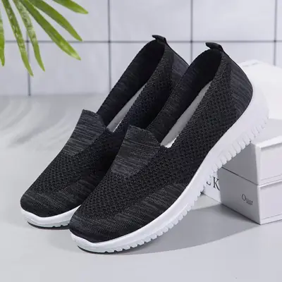 Women's Flying Woven Pink Slip-On Shoes
