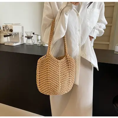 Handmade Woven Straw Bag for Women Large Capacity Beach Bag