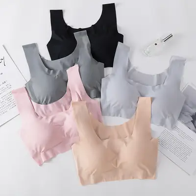 Anxin Generation Seamless Steel Ring-free Gathering Sleep Shockproof Yoga plus size Sports Underwear Women's Bra Vest-style