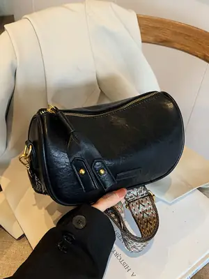 Women's Brown Leather Shoulder Messenger Bag 2024