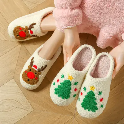 Halloween Pumpkin Slippers Cotton White Cross-Border