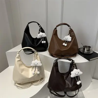 Korean Style Brown Tote Bag for Women 2026