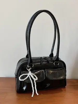 Trendy Brown Leather Shoulder Bag for Women